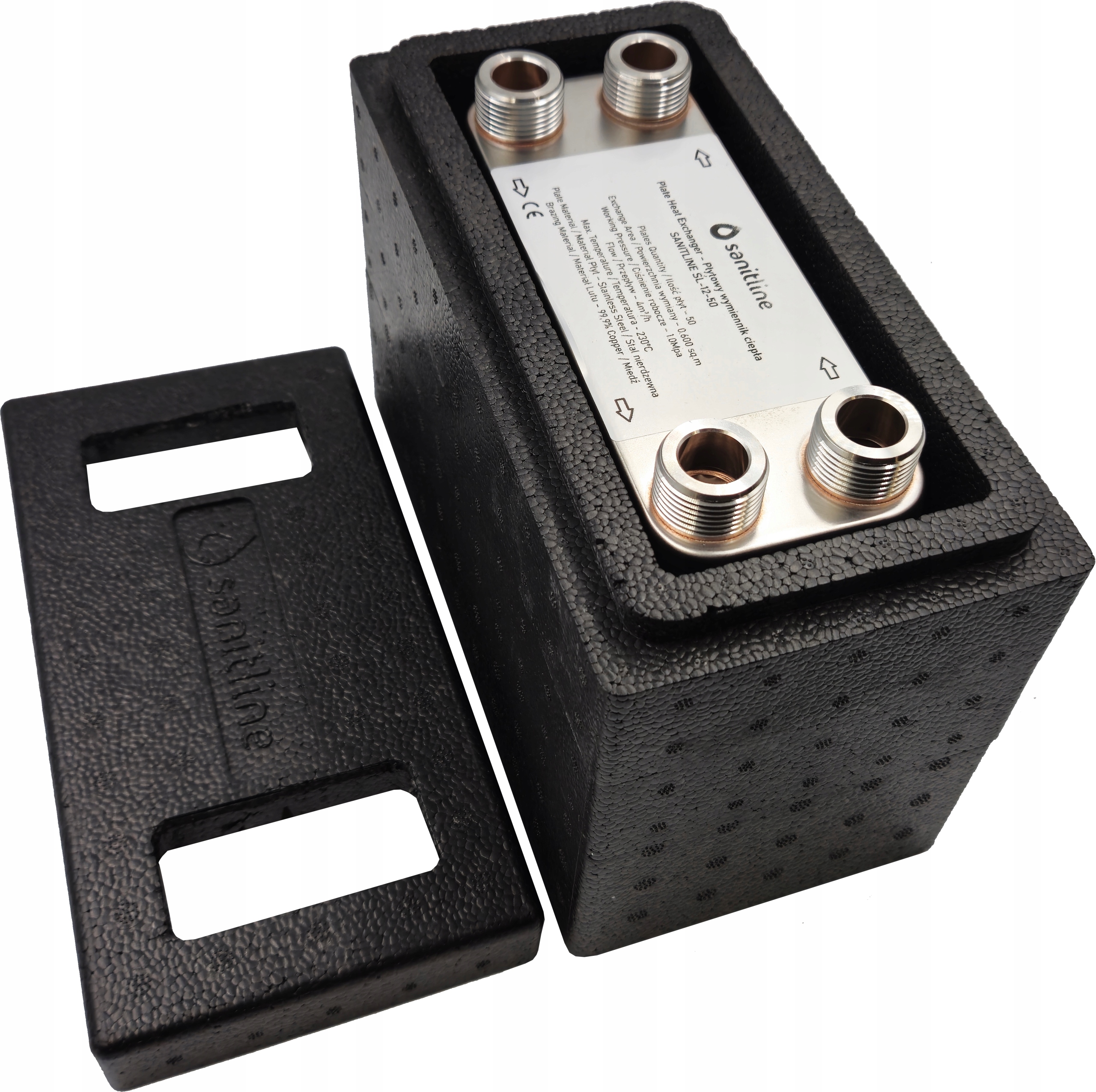 Sanitline výmenník 45 kW 4 × 3/4" + izol.