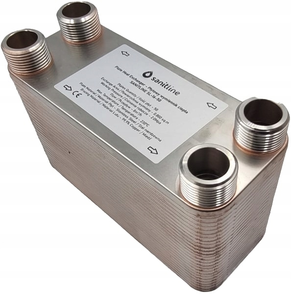 Sanitline 50 doskový výmenník tepla 55 kW 4 × 1" cal