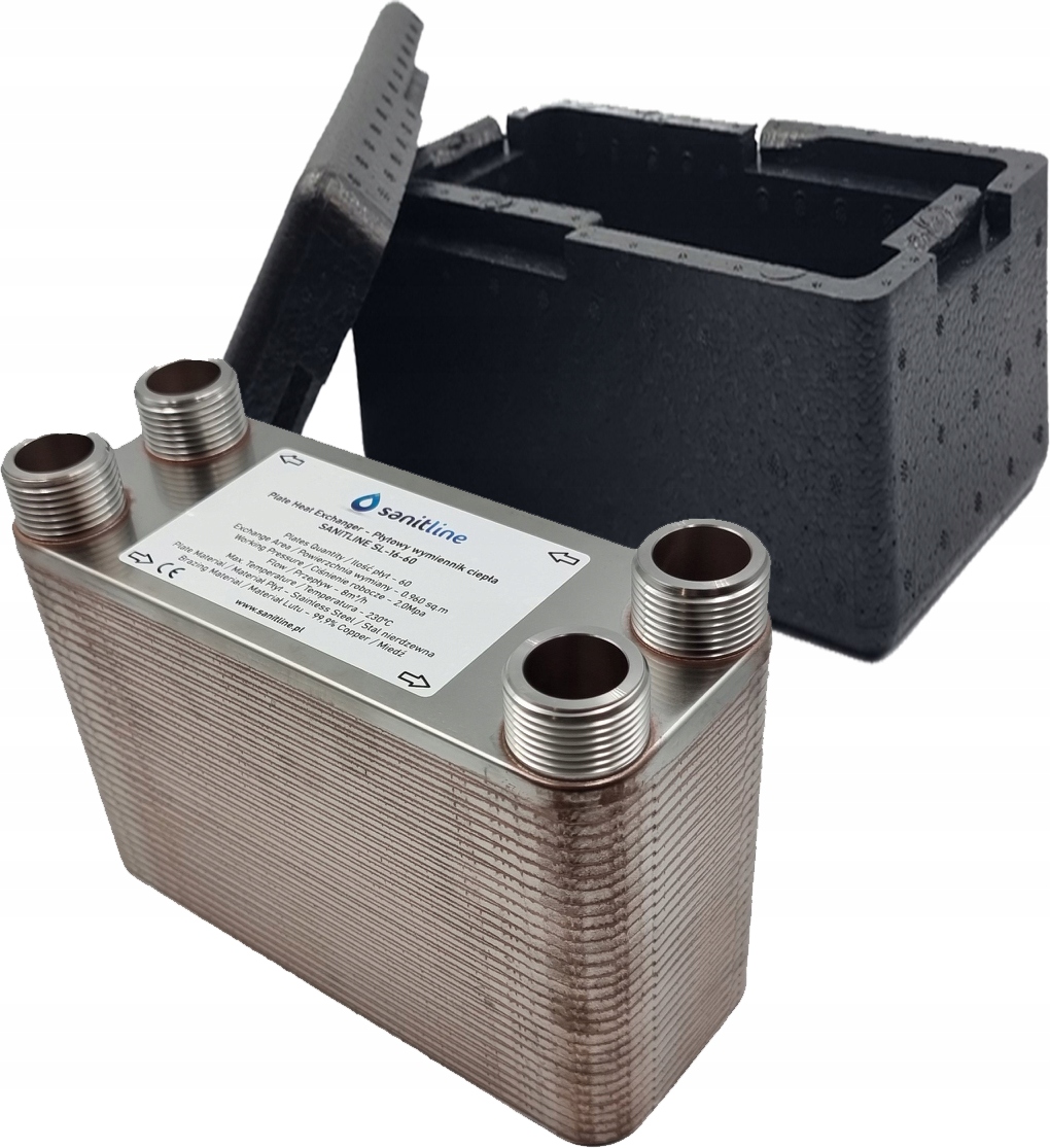 Sanitline 60p 65 kW 1" tepelný výmenník + izol