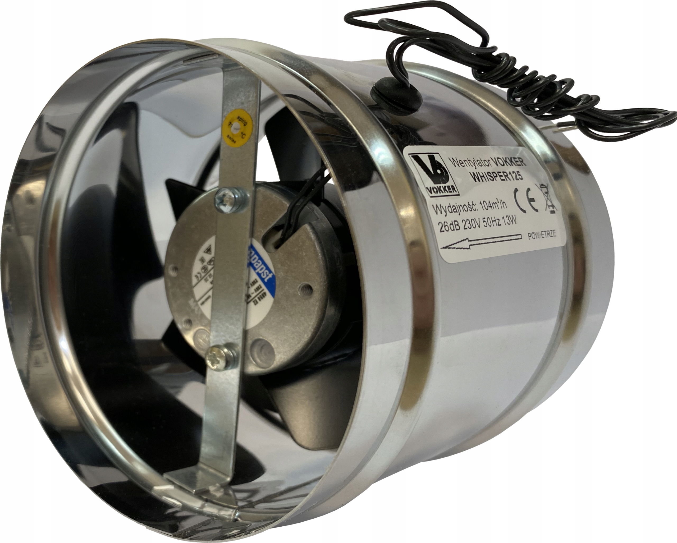 Turbína ventilátora WHISPER 125 EBM DUCT 26 dB