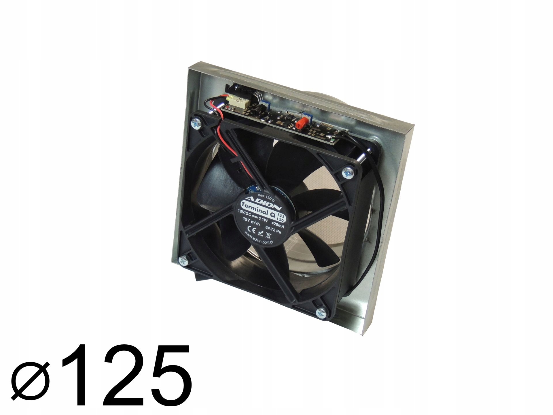 TURBÍNOVÝ VENTILÁTOR TURBÍN Q 125 RTO