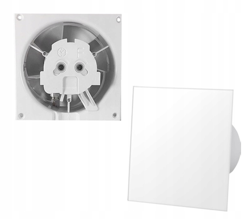 Ventilátor – ventilátor kúpeľne 125 s panelom leskový biely
