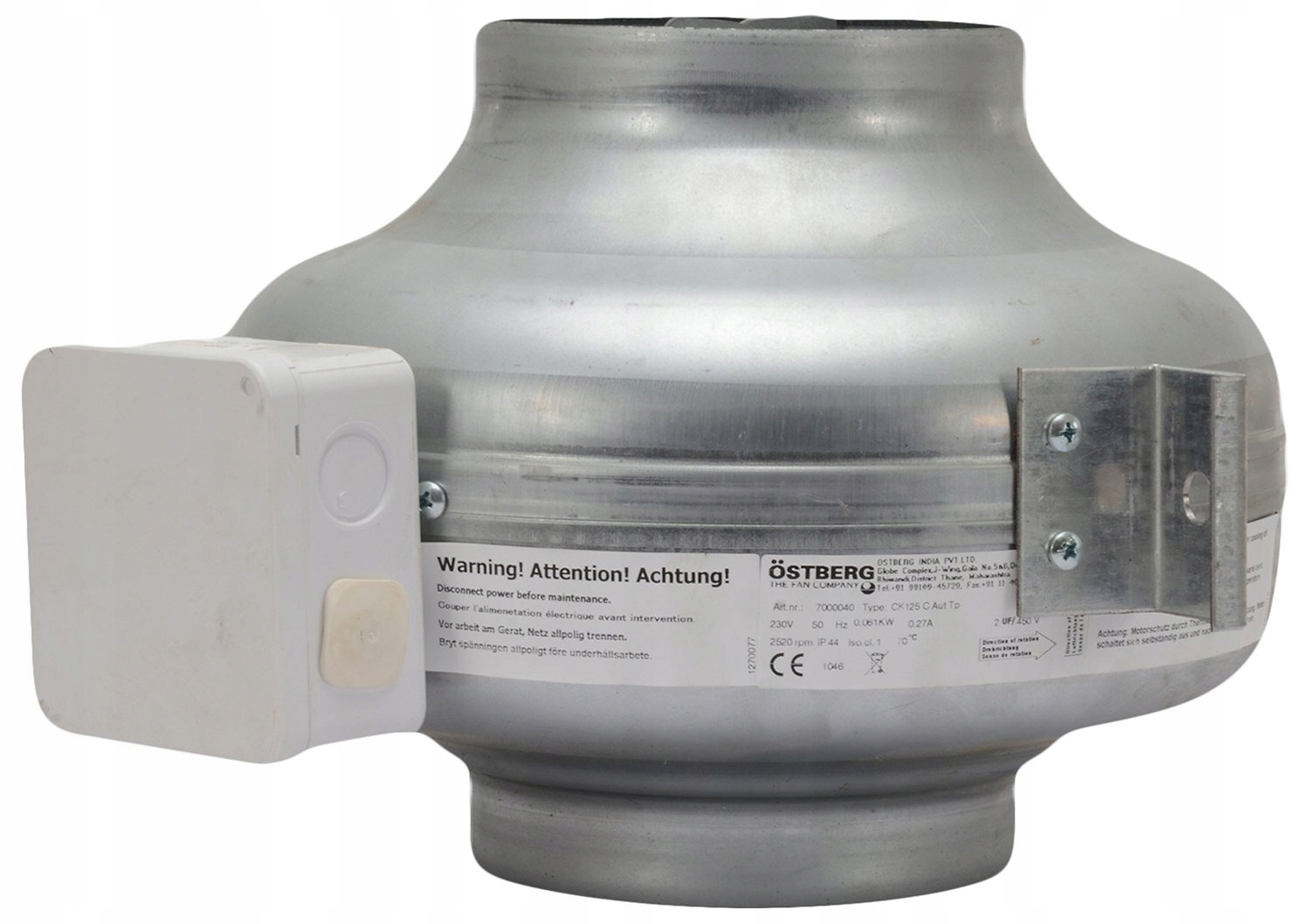 Ventilátor – TURBÍNA VÝFUKU OSTBERG CK 200 B