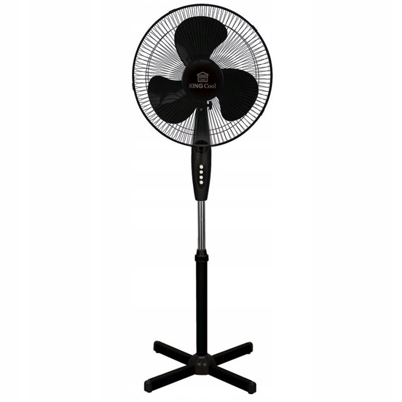 Ventilátor - STÁLY VENTILÁTOR PODLAHY TICHÝ ČIERNY 40W 40cm