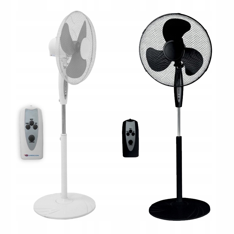 Ventilátor – STOJANOVÝ VENTILÁTOR 16 "biely / čierny na diaľkové ovládanie