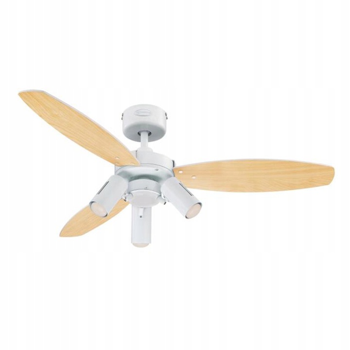 Ventilátor – jet plus biely stropný ventilátor s lampa