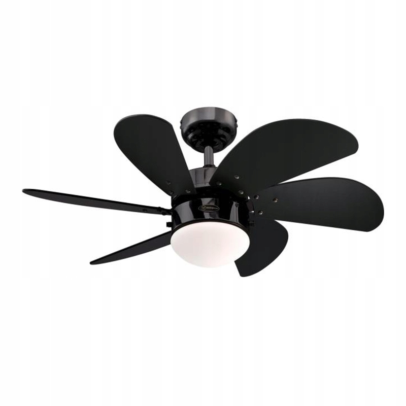 Ventilátor – stropný ventilátor s turbo swirl čierne 78252 svetlo