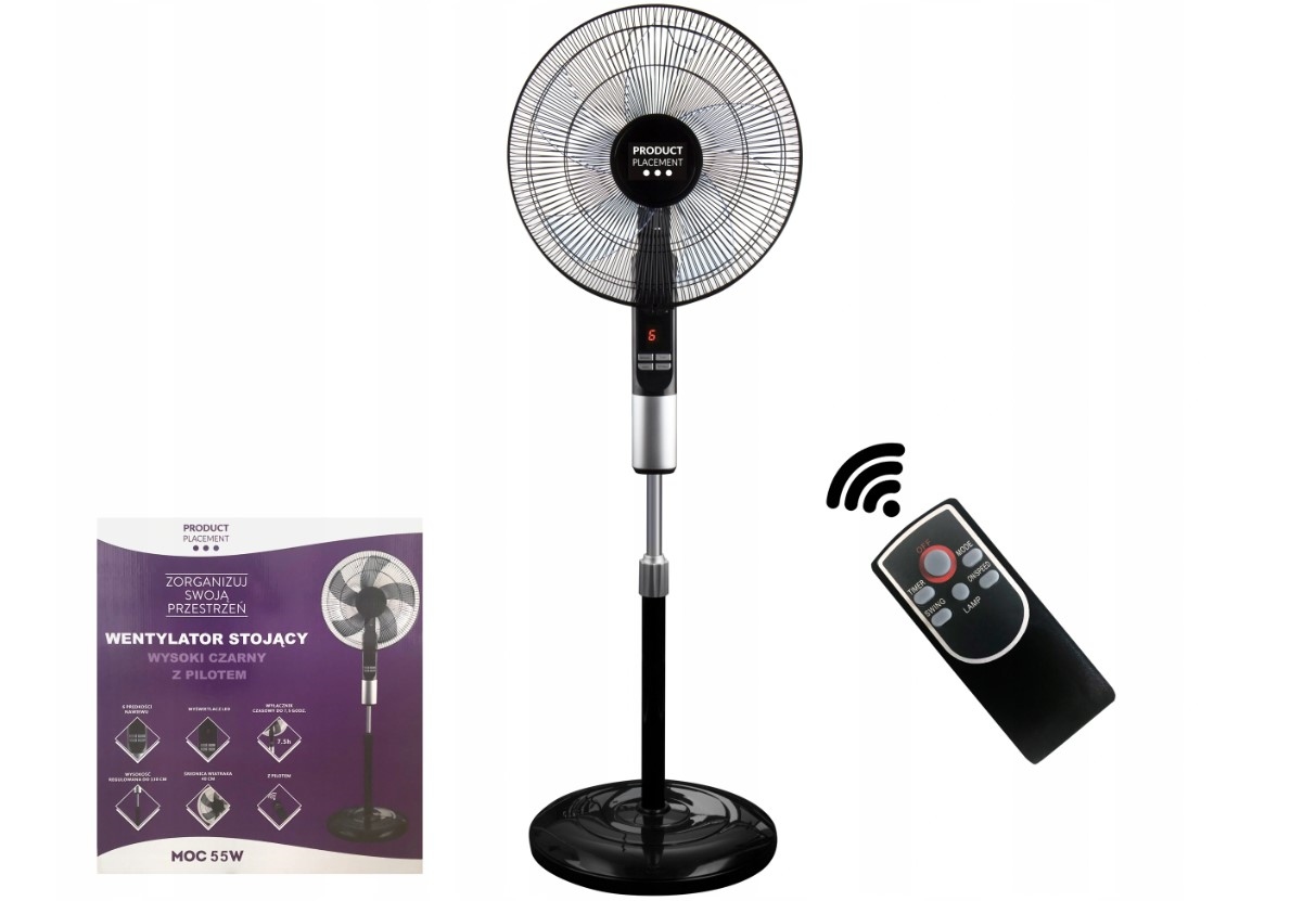 Ventilátor – VEĽKÝ STOJACÍ PODLAHOVÝ VENTILÁTOR 55 W 40 cm