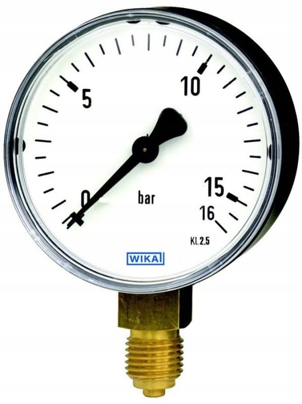 Manometer WIKA 111.10.160 o 4 bary nižšia oceľ M20x1,5