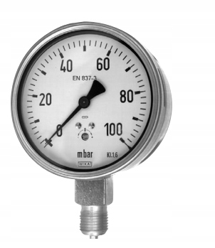 Manometer WIKA Capsule manometer 0-6mbar, M20x1,5 dolny