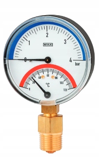WIKA THERMOMANOMETER R1 / 2 0-6 BAR SPODNÝ 100.01.080