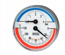 WIKA THERMOMANOMETER R1 / 2 0-6BAR 80 ZADNÝ 100.02.080
