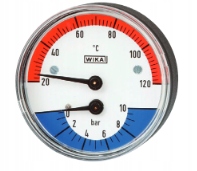 WIKA TEPLOMEROMETER R1 / 2 1MPA 63 ZADNÝ 100.12.063