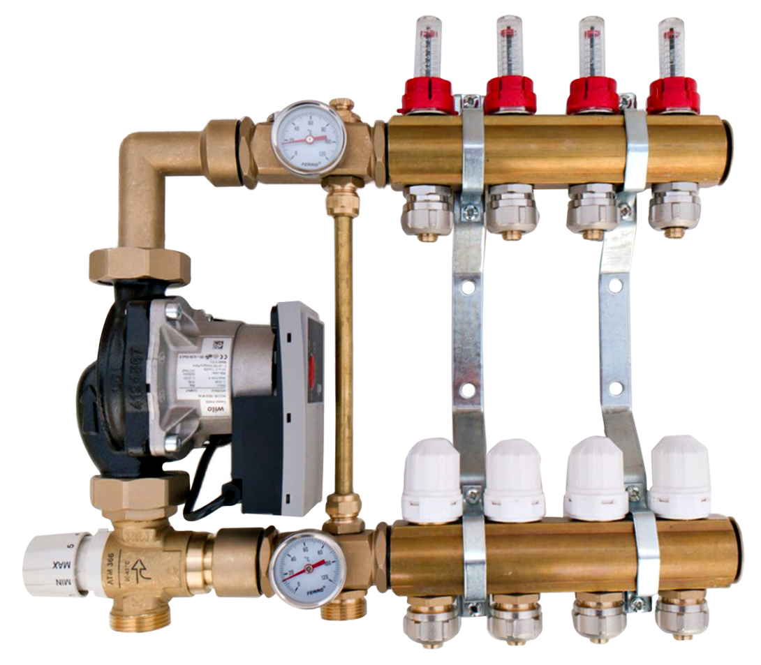 Rozdeľovač WILO 9 s PUMP GROUP pre podlahu