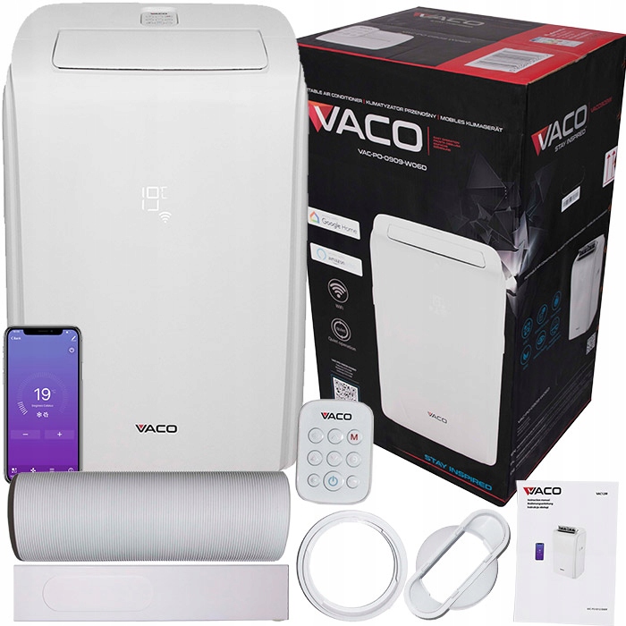 EFEKTÍVNY PRENOSNÝ KLIMATIZÁTOR VACO 4v1 + WiFi + DIAĽKOVÉ OVLÁDANIE