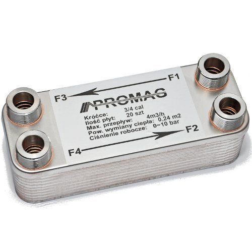 20 DOSKOVÝ VÝMENNÍK TEPLA 5-20kW 3/4 "DN20