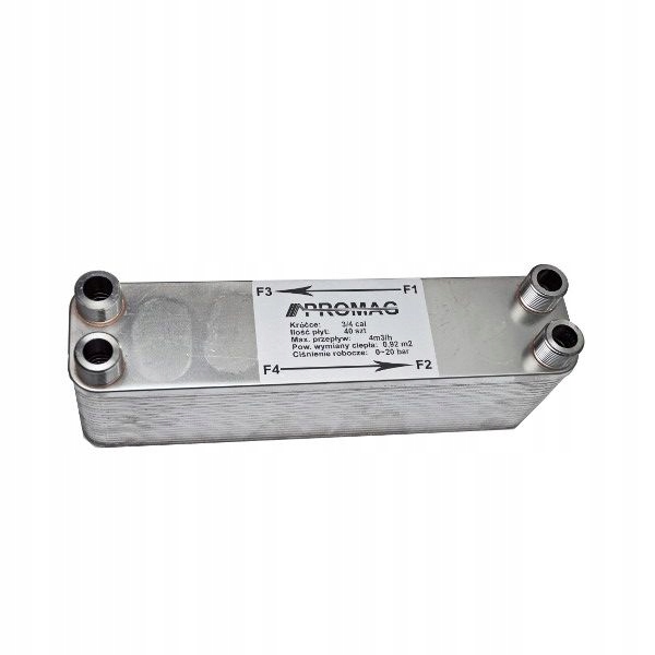 TEPELNÝ VÝMENNÍK 40 platní DOSKOVANÝ 45kW 3/4 "POLSKÝ