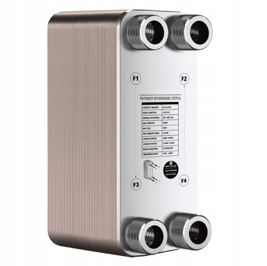 Výmenník tepla, čerpadlo - TEPELNÝ VÝMENNÍK 50 DOSKOVÝ 45kW 3/4" PROMAG