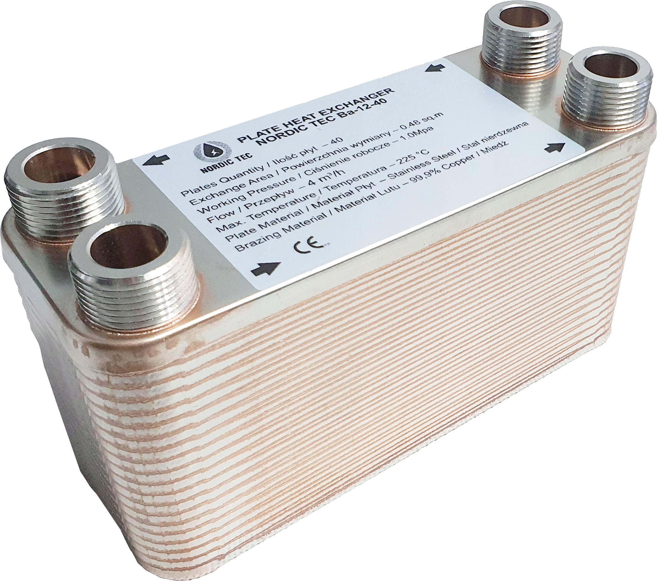 VÝMENNÍK TEPLA NORDIC 35KW 3/4 '40 DOSKA