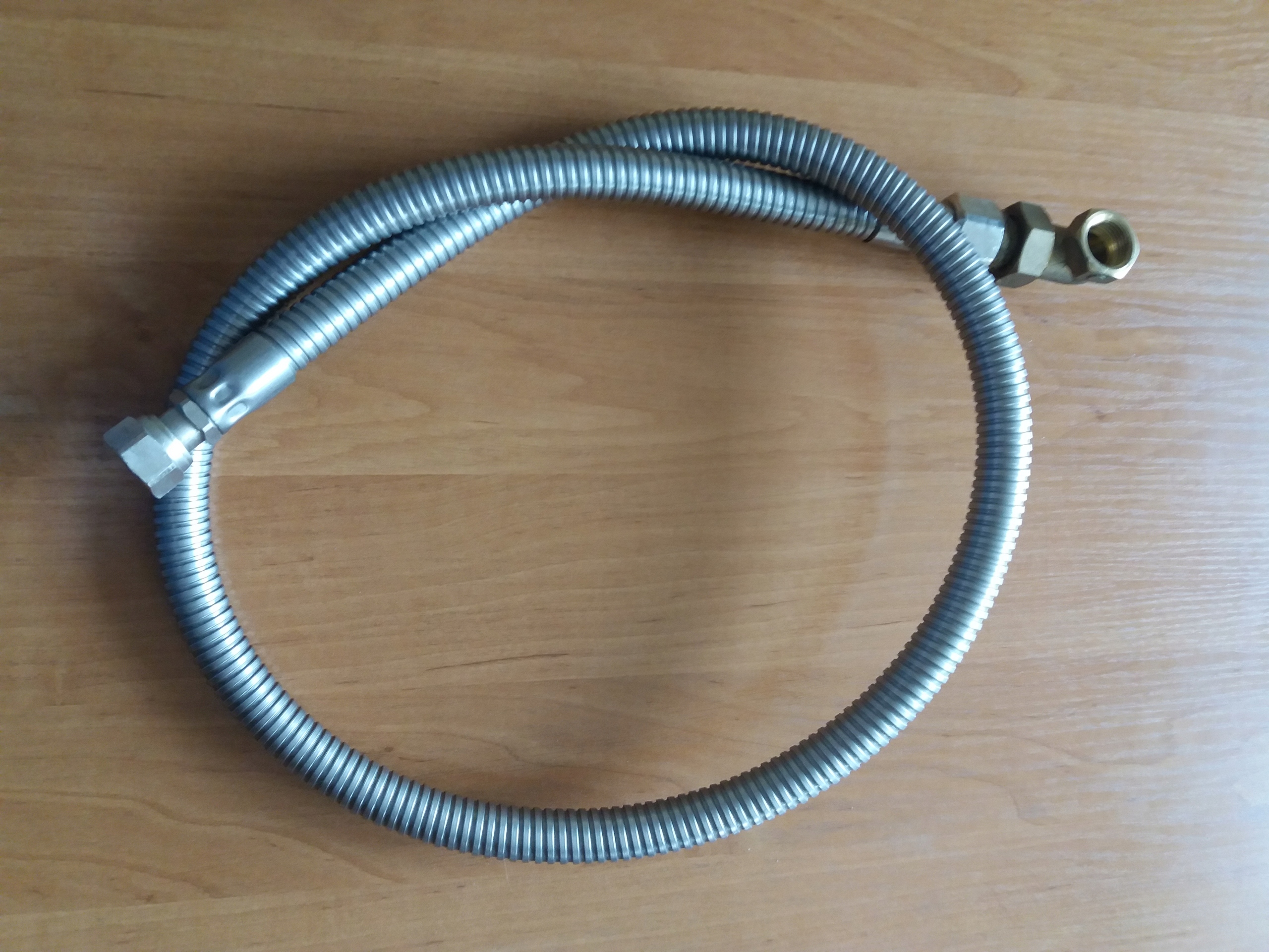 Pancierová plynová hadica 1/2 "125 cm + svetlica