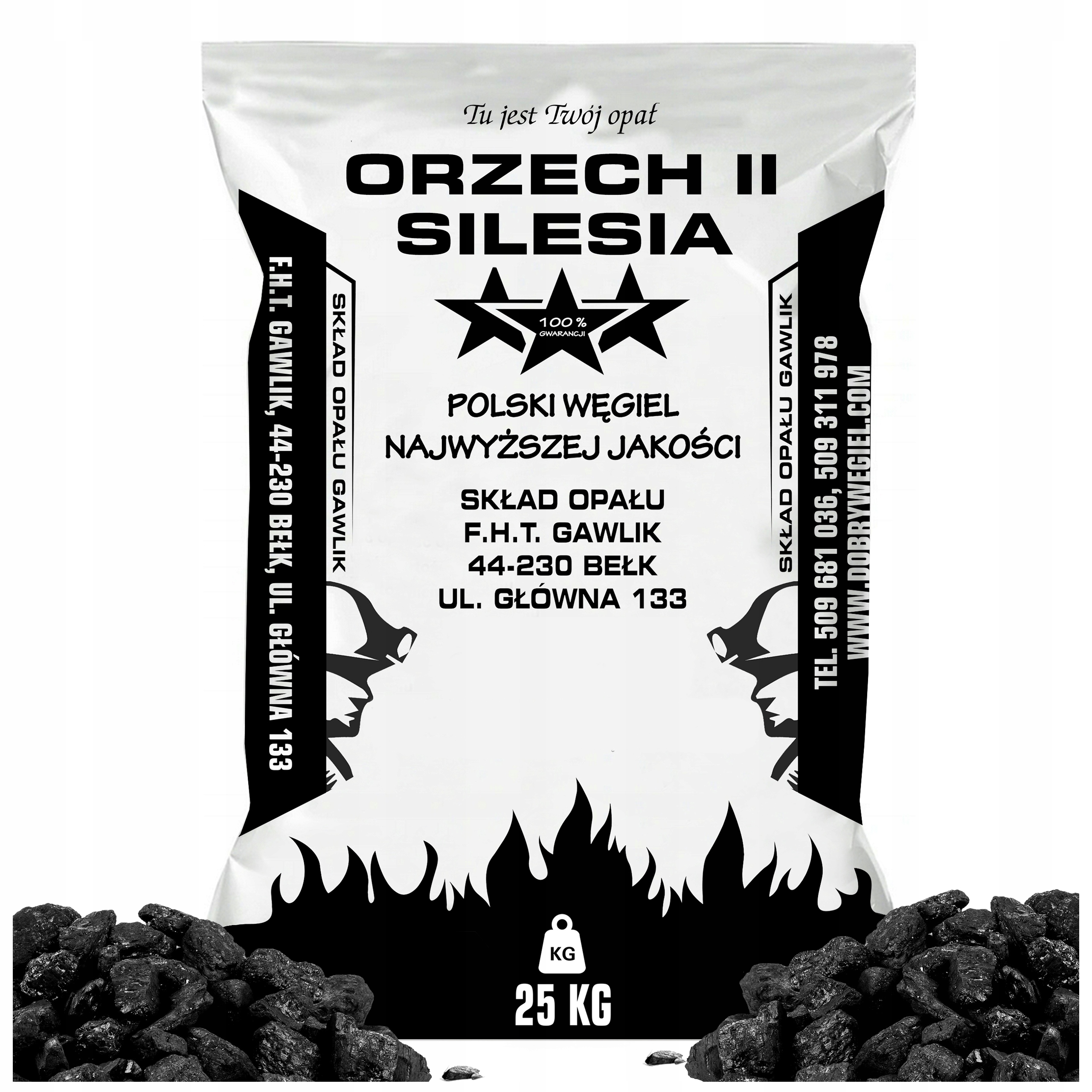 Uhlie z poľského orecha II 32 MJ – MEGA KALORICKÁ! 25 kg taška