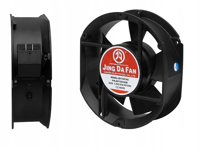 Ventilátor – Guľový ventilátor 230 V 172 × 150 × 51 mm