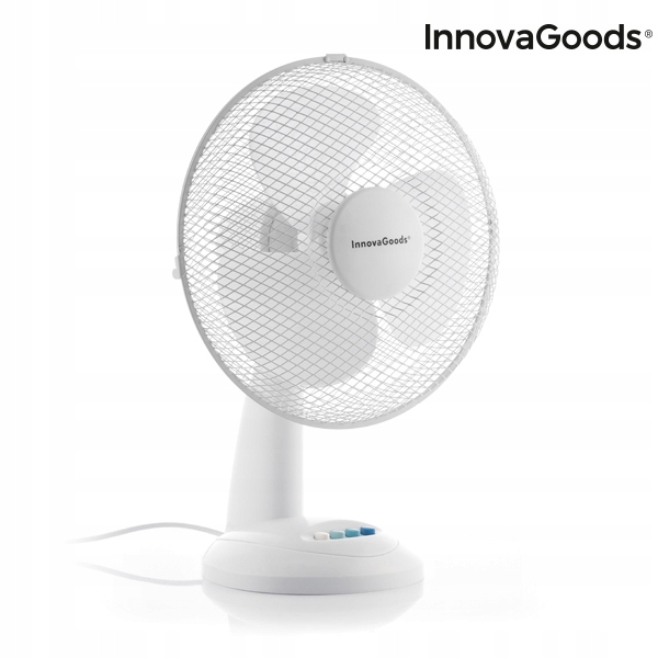 Ventilátor - Stolový ventilátor InnovaGoods Ø 30 cm 35 W biely