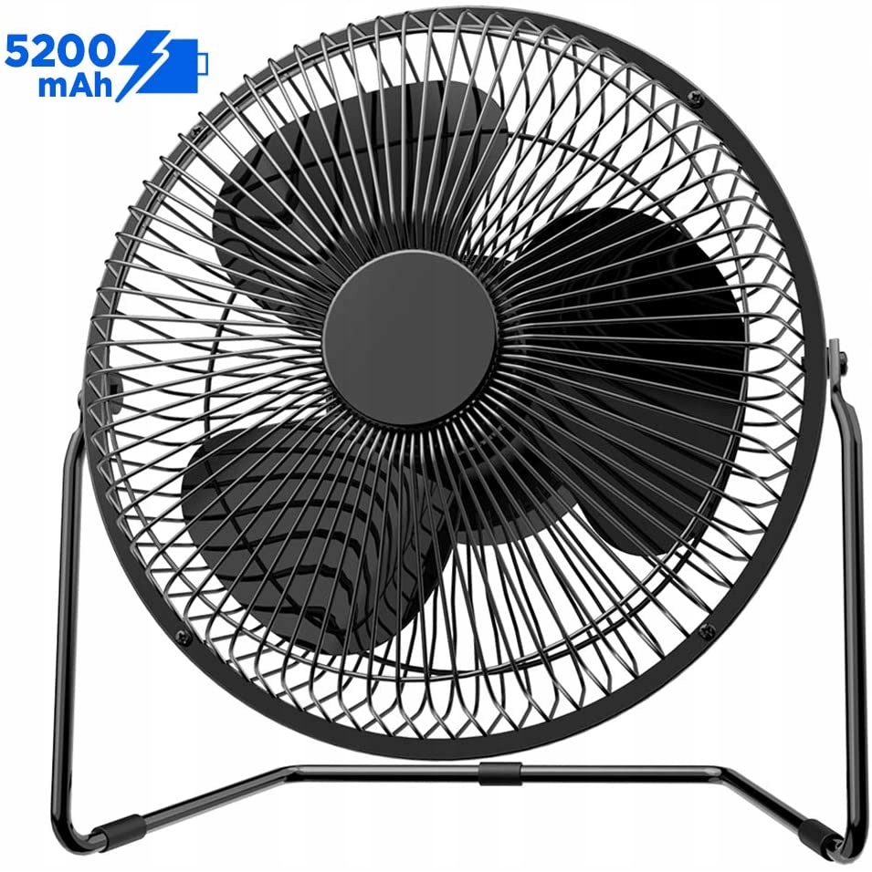 Ventilátor - Čierny 15cm stolný ventilátor USB