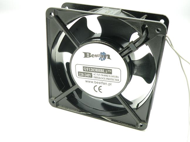 Krbový ventilátor 120x120x38mm 230V ip56