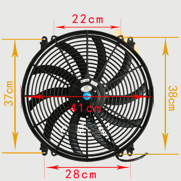 Ventilátor - Axiálny ventilátor 400 mm dopravujúci 24v univerzálny
