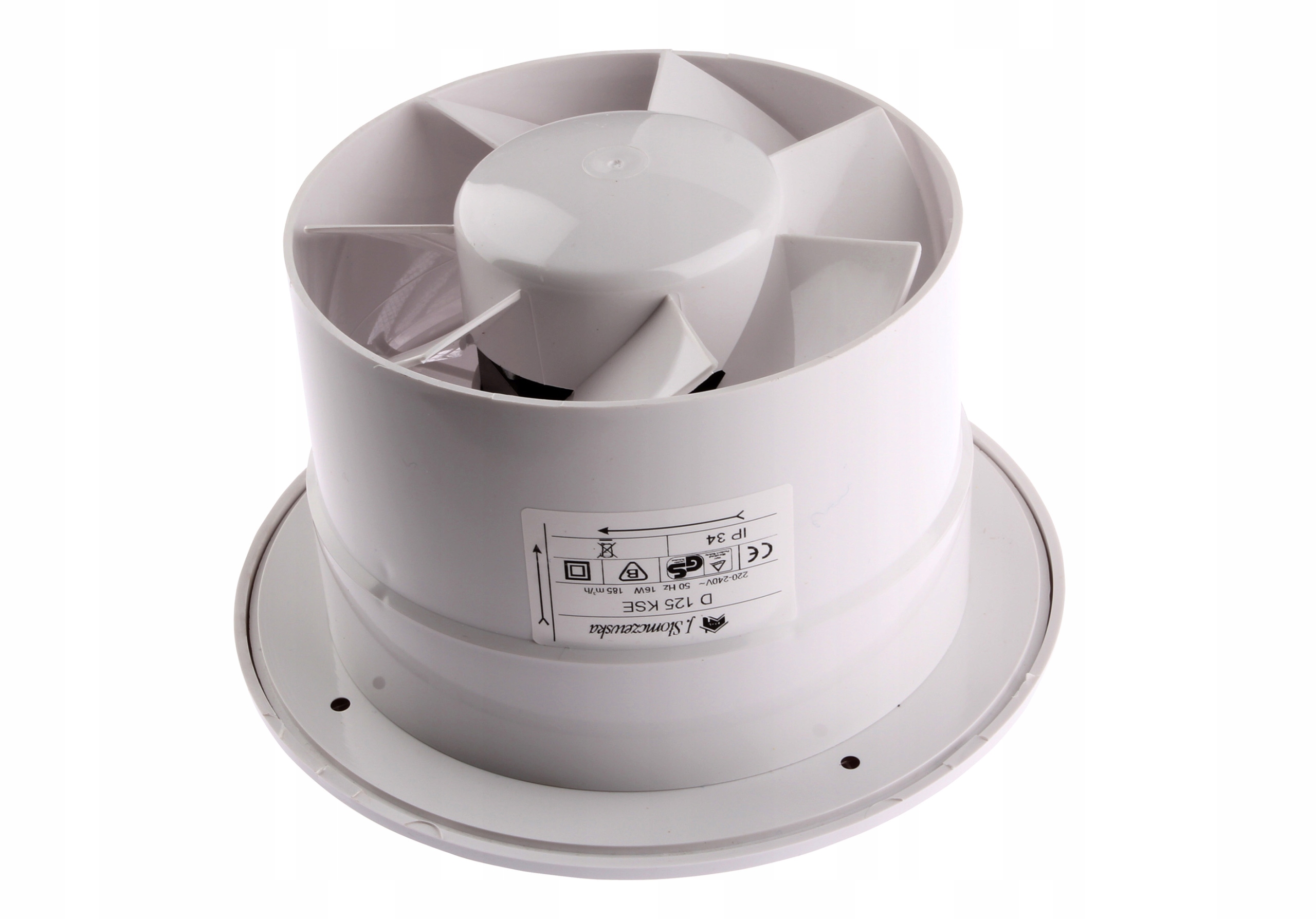 Ventilátor - Axiálny ventilátor fi 125 230V 16W 185m3 / h 35dB strop
