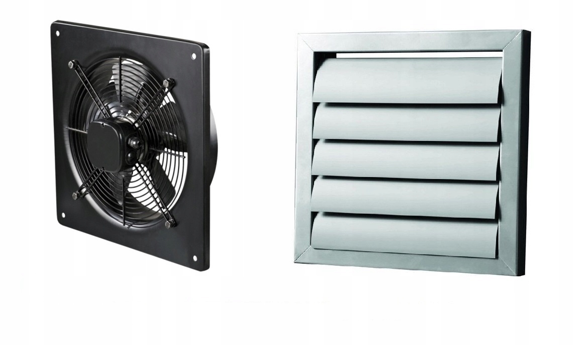 Ventilátor - 400mm priemyselný odťahový ventilátor + uzávierka