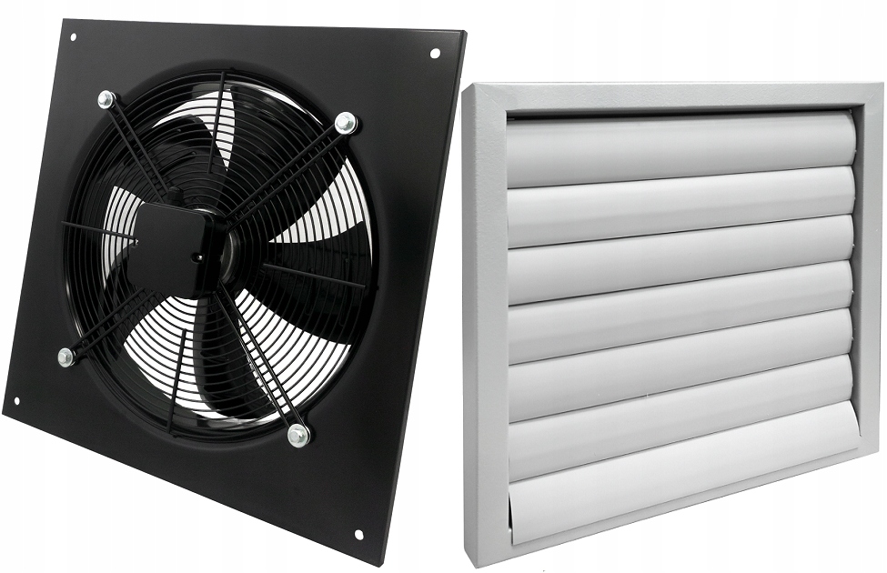 Ventilátor - Priemyselný odsávací ventilátor 450 mm + klapka