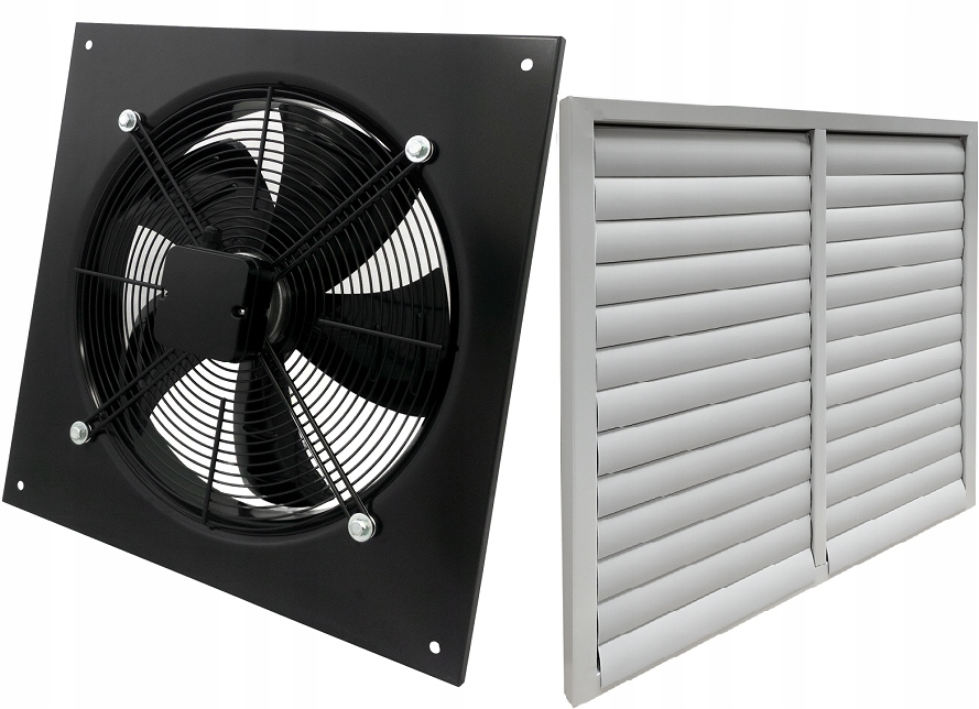 Ventilátor - 550 mm priemyselný odťahový ventilátor + uzávierka