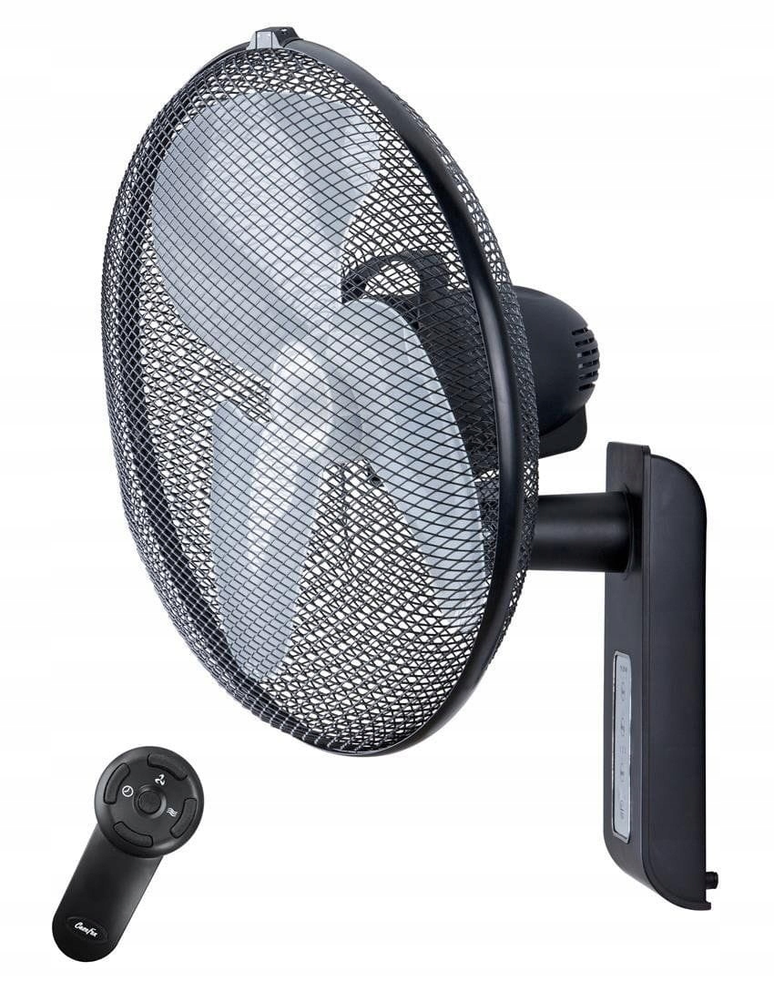 Ventilátor - Nástenný ventilátor Greyhound čierny + diaľkové ovládanie