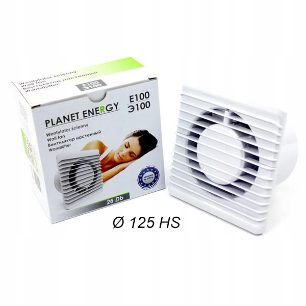 Vetracia mriežka - Planetový nástenný ventilátor Hygromet Ø 125 HS