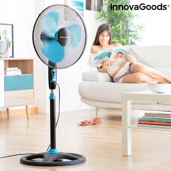 Ventilátor - Stolový ventilátor InnovaGoods Ø 40 cm 50W čierny