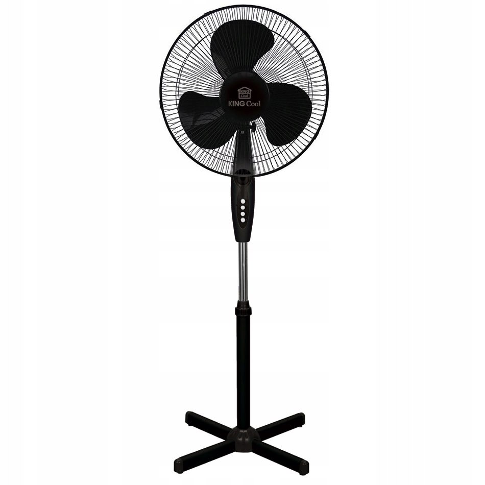Ventilátor – Stojací ventilátor čierny KING 40 W 40 cm