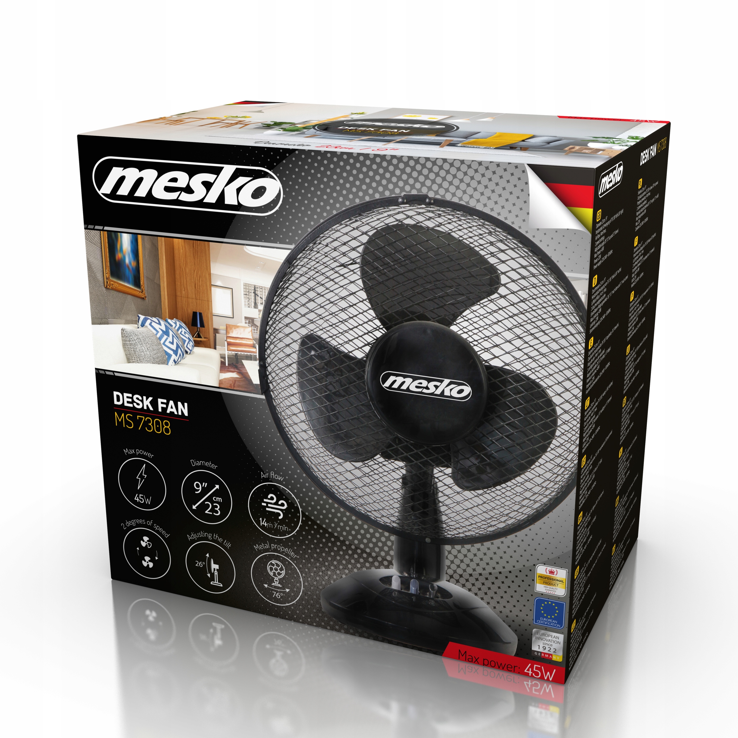 Ventilátor – Veterný mlyn MESKO MS 7308 Stojací ventilátor