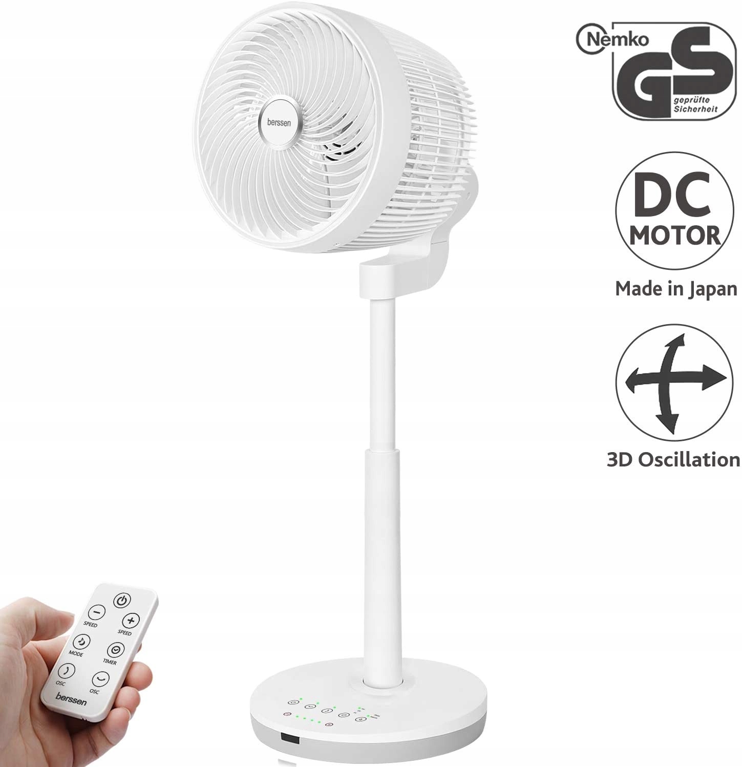 Ventilátor – Ventilátor veterného mlyna s diaľkovým ovládaním 3d oscilácia Quiet 8p