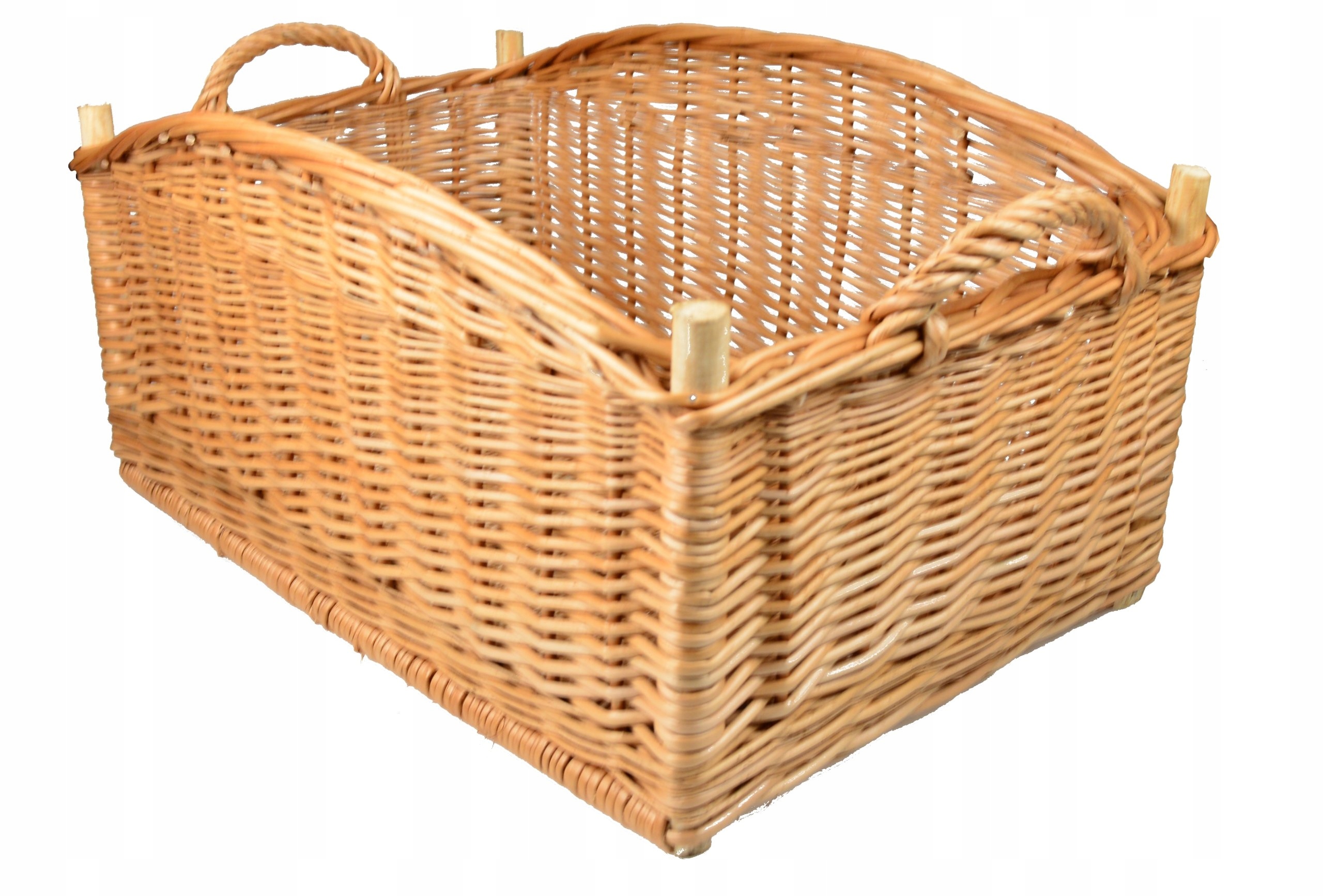 Stojan, kôš na drevo VEĽKÝ prútený DREVNÝ KOŠÍK XXL košík 60cm