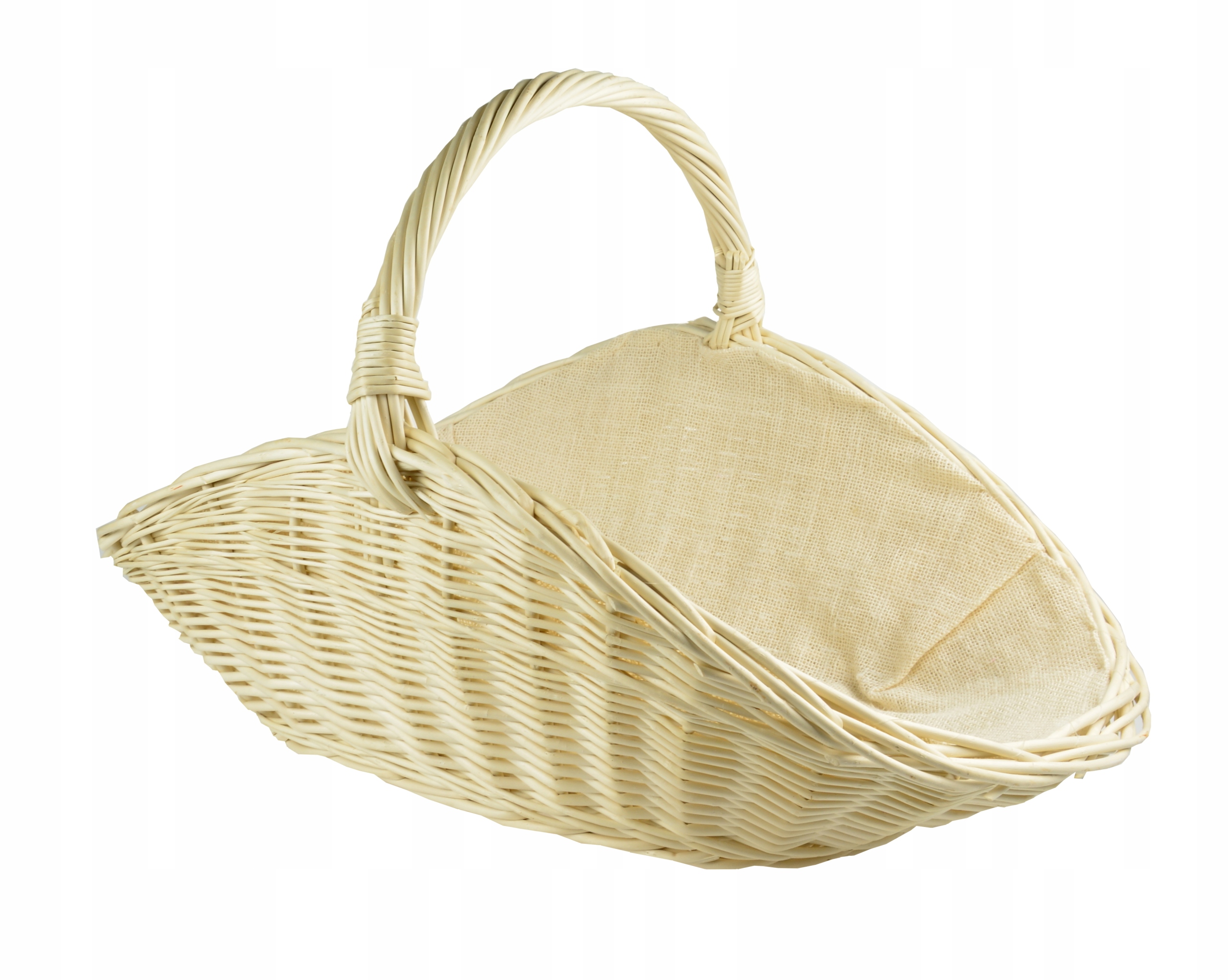 Stojan, kôš na drevo Prútený DREVENÝ KOŠÍK do krbu XL 68 cm JUTE