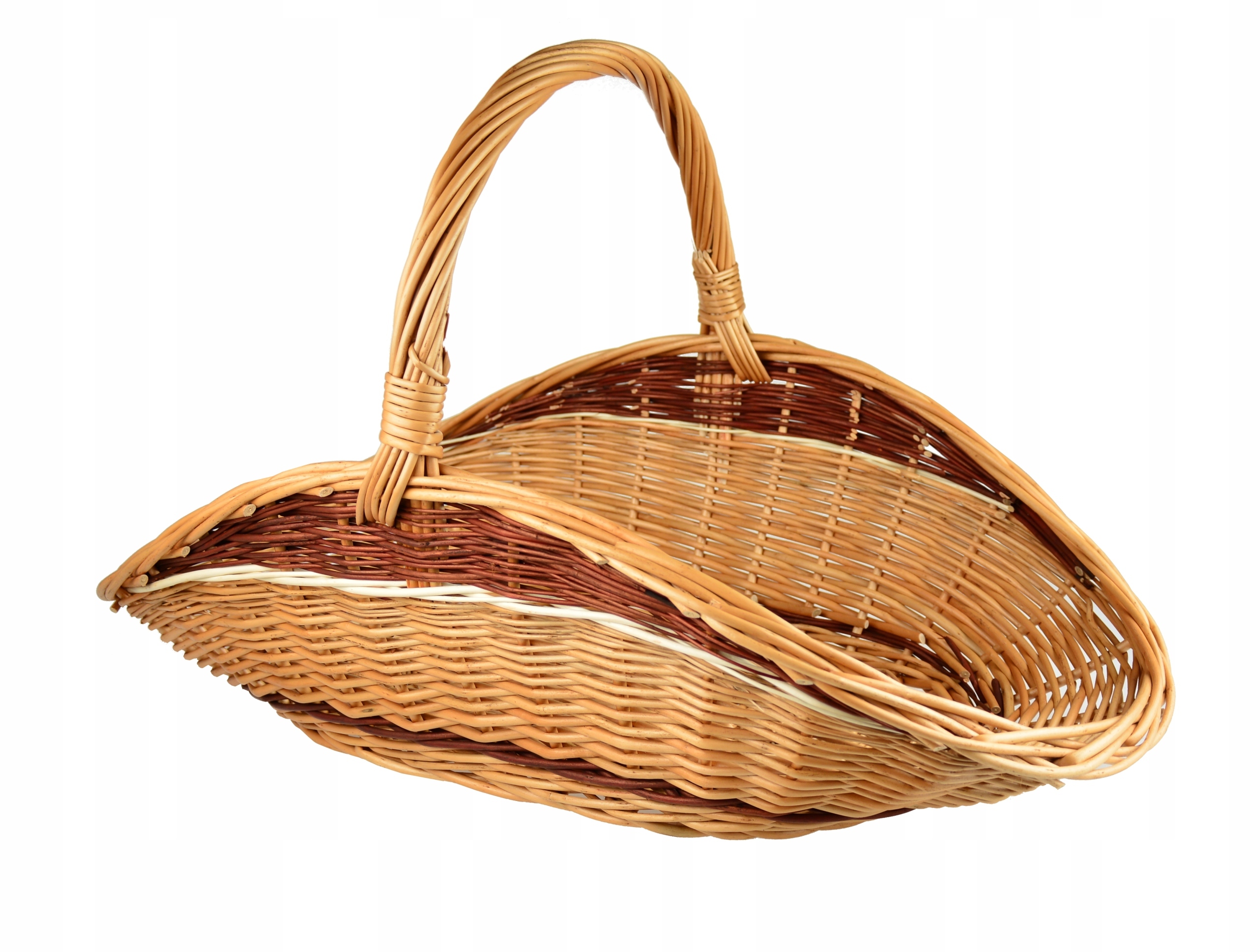 Stojan, kôš na drevo Prútený DREVENÝ KOŠÍK krbový kôš 61CM