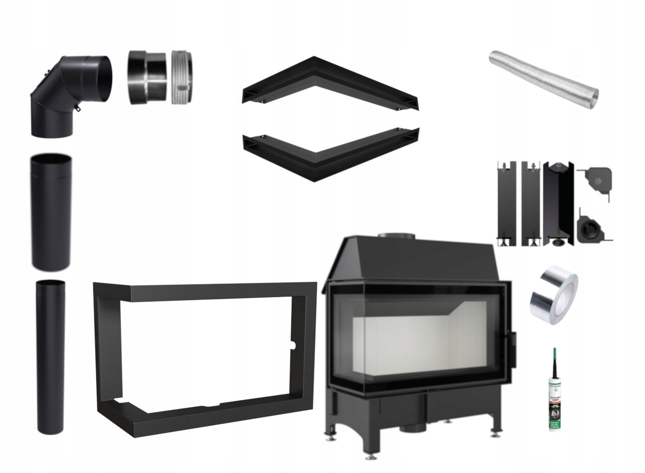Krbová vložka - Krbová vložka ZIBI 12 vľavo DECO SET