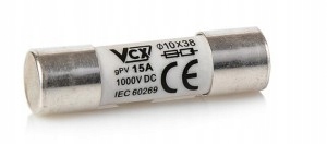 Poistková vložka DC 10x38 15A 1000V Photovolt