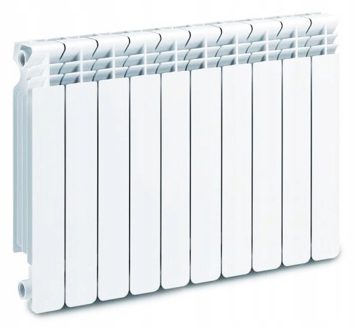 Diamantový hliníkový radiátor 1526 W biely 800 x 578 x 95 mm - bočné pripojenie