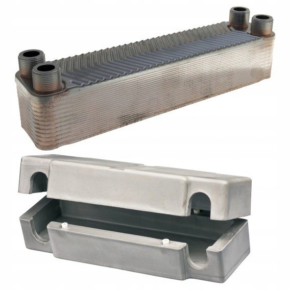 30-platňový spájkovaný výmenník tepla 3/4 35-40 kW