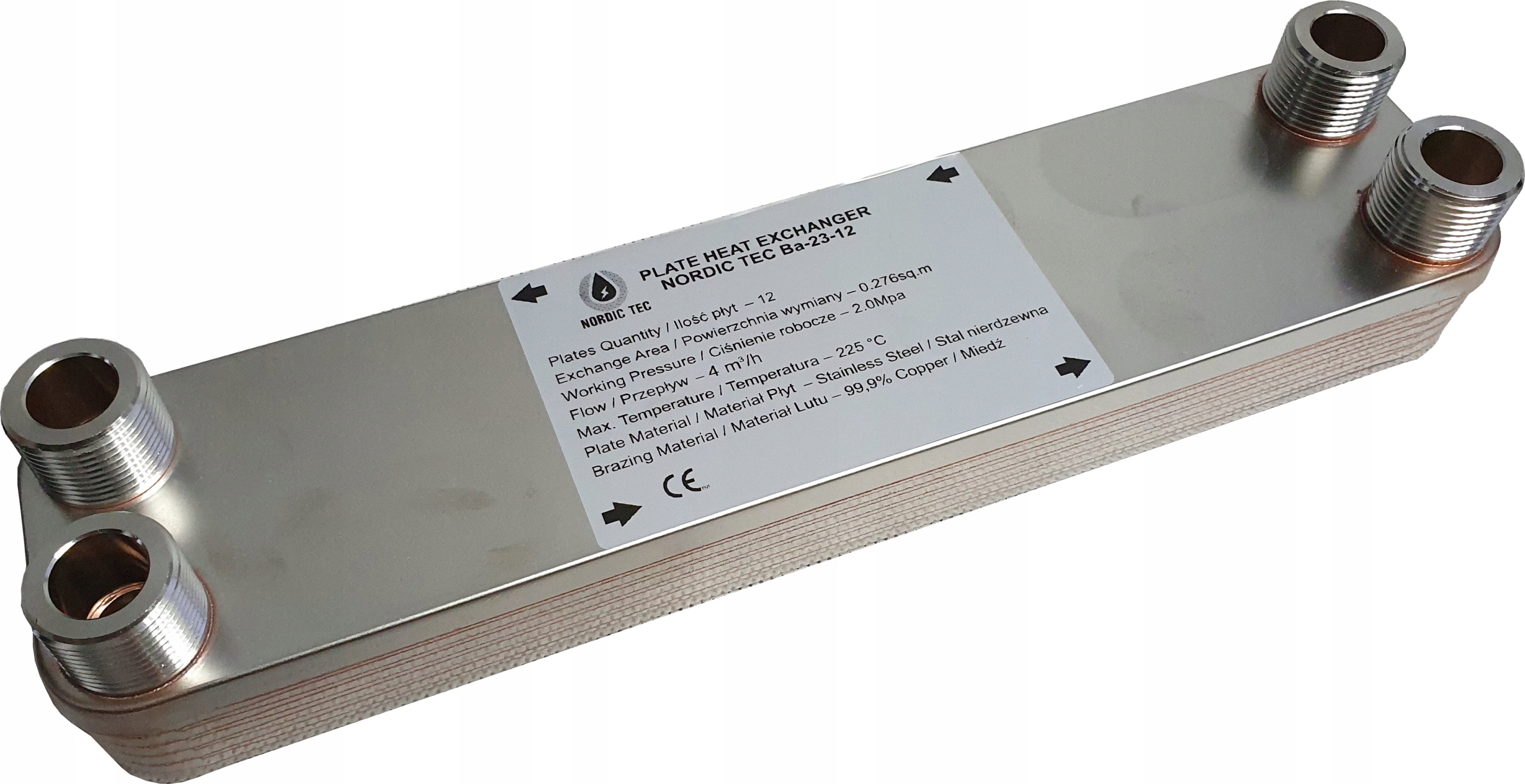 20kW 12-doskový výmenník tepla 4x 3/4 "NT