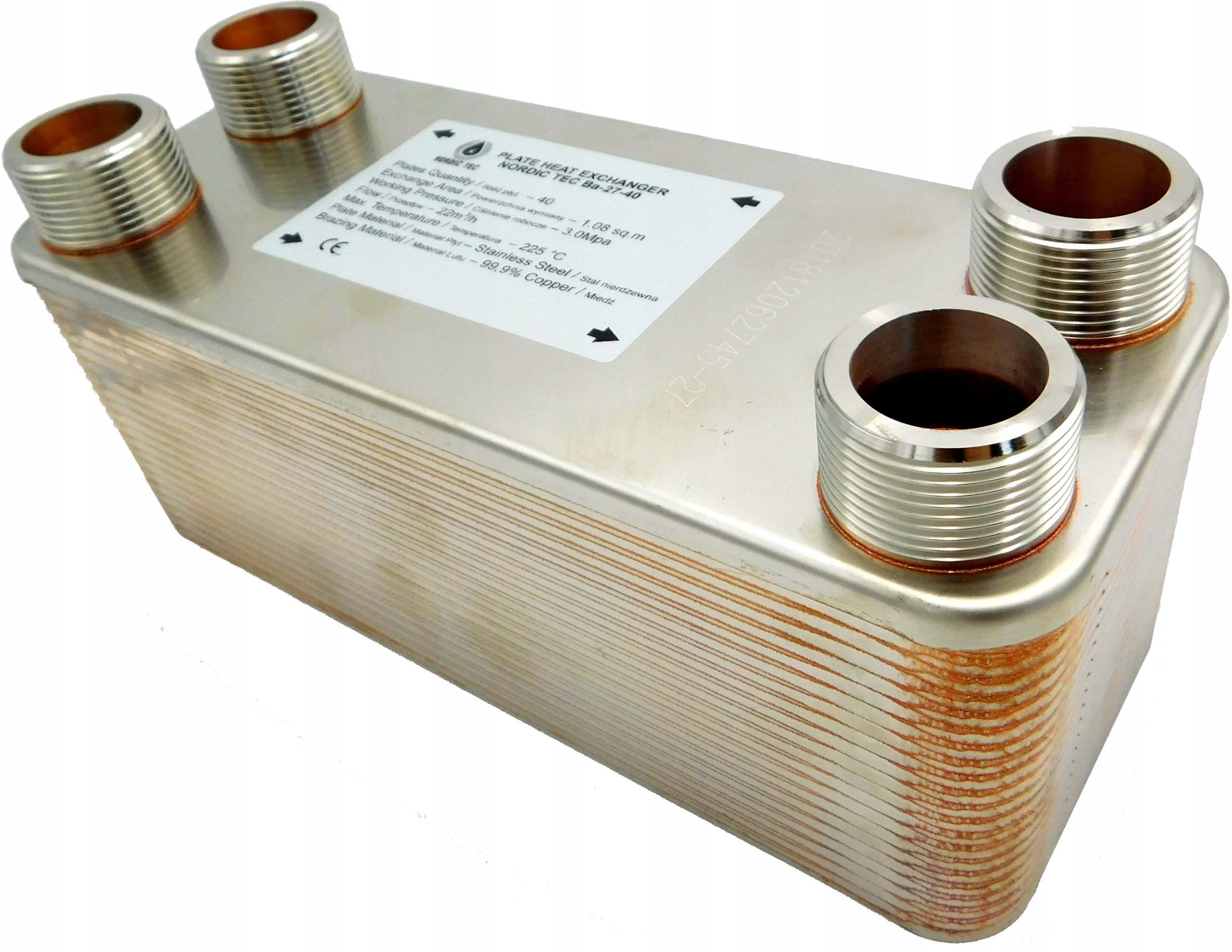 Výmenník tepla NORDIC-TEC 40-platňový 85kW 5/4 '