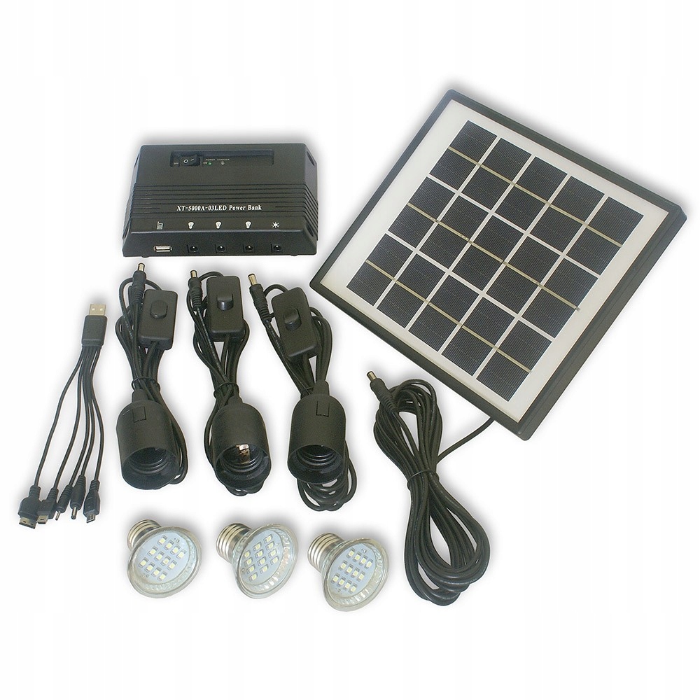 XT-5000A Solar System USB 3XLED 5W FV PL